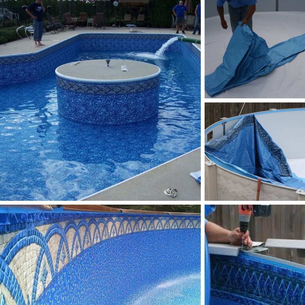 pvc pool liner Waterproof 0.80mm Above Ground PVC tarpaulin