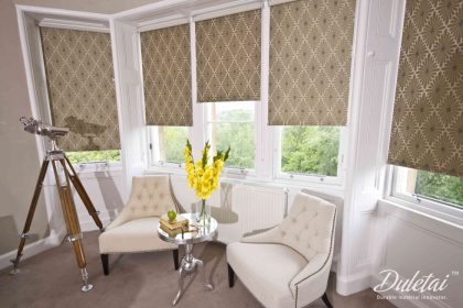 Bijou Fleur Gold pvc coated fiberglass fabrics