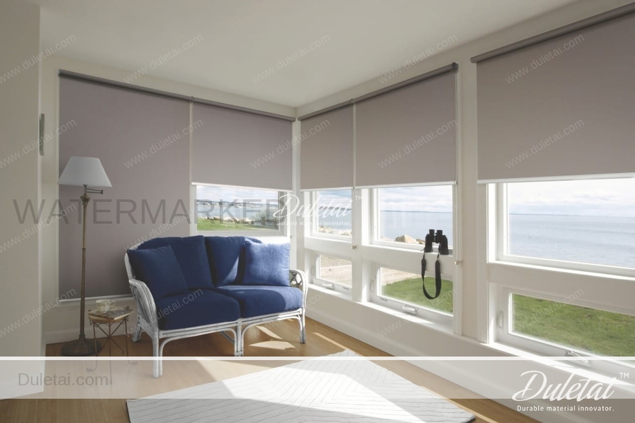 Fiberglass roller shades blackout