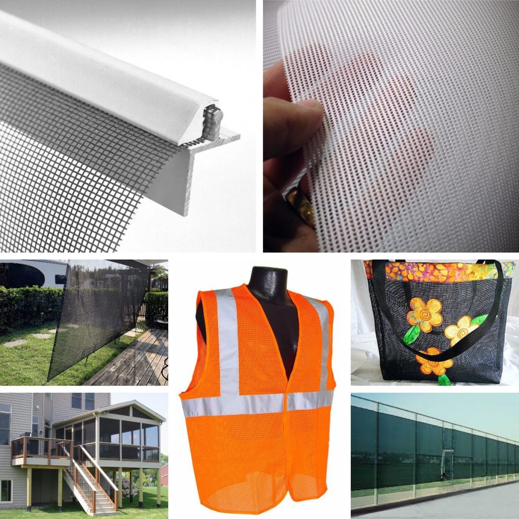 PVC mesh fabric 100 polyester knitted color mesh fabric