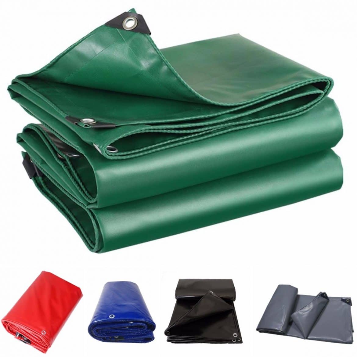 PVC tarp with coated and laminated polyester material.