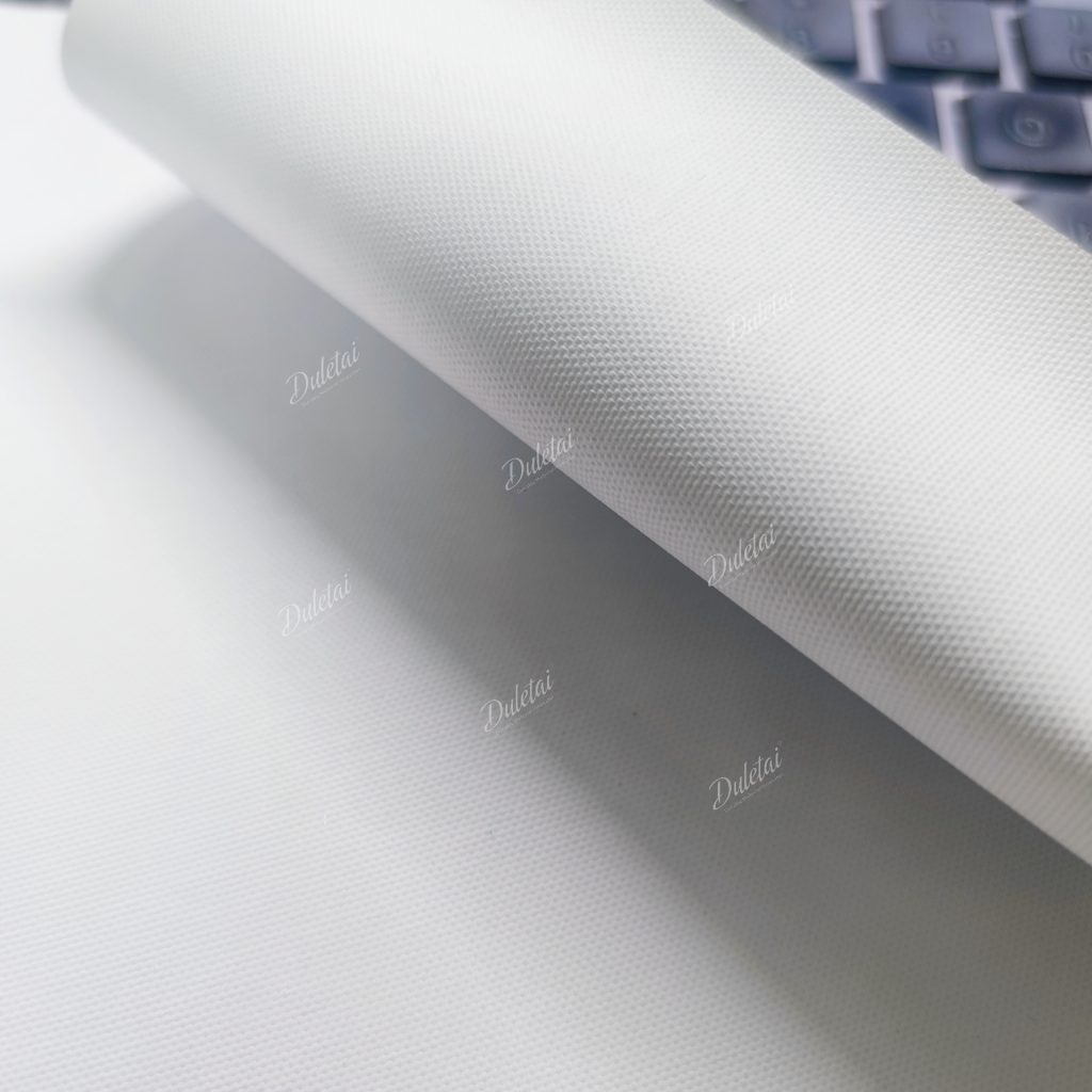 Projector screen material with double side PU coating