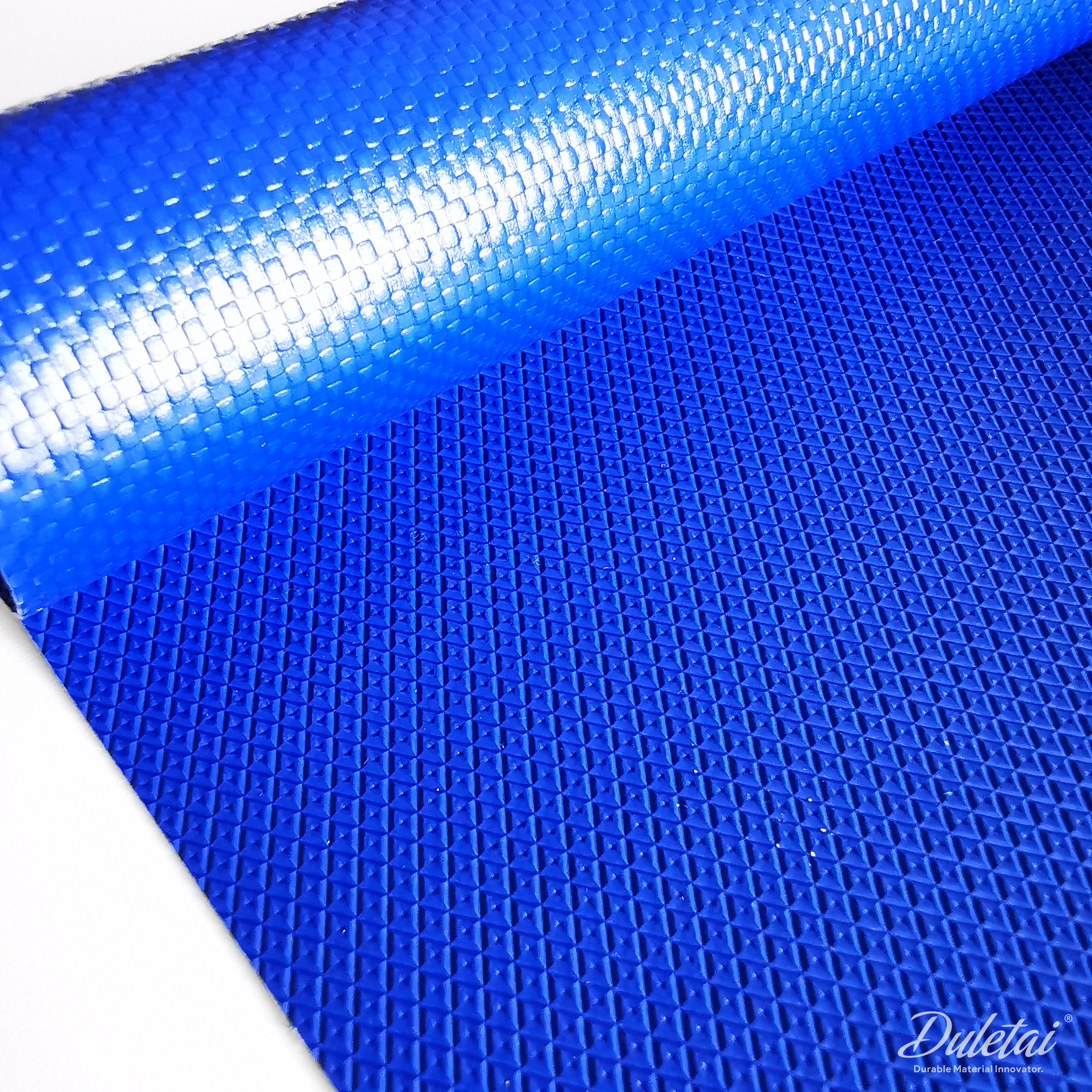DLT-5153-detail-1-duletai Heavy duty blue PVC tarp fabric DLT-5153 surface detail
