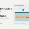 PVC fabric cross-section distinguishing the intact surface barrier from water movement along exposed reinforcement